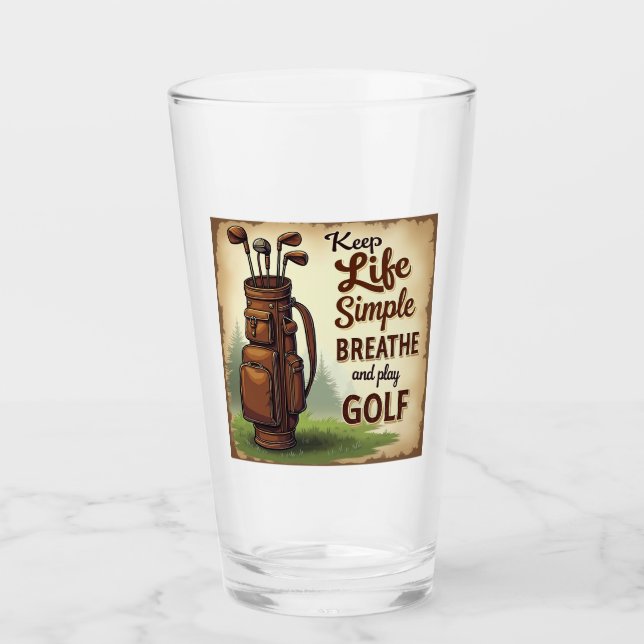 Golf Breathe And Play Golf Glass (Front)