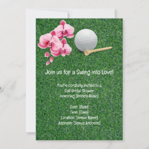 Golf Bridal Shower invitation for golfer