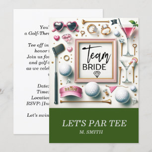 Golf Bridal Shower themed with golf ball  Invitation
