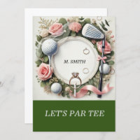 Golf Bridal Shower themed with golf ball 