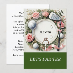 Golf Bridal Shower themed with golf ball  Invitation