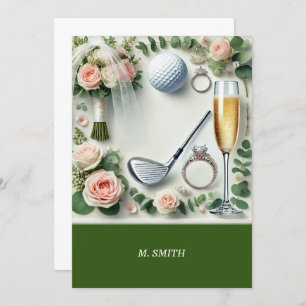 Golf Bridal Shower themed with golf ball  Invitation