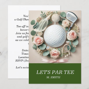Golf Bridal Shower themed with golf ball  Invitation
