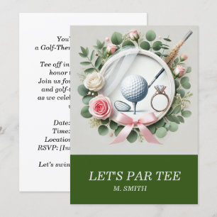 Golf Bridal Shower themed with golf ball  Invitation