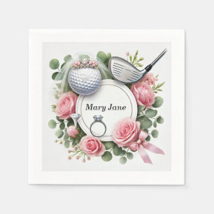 Golf Bridal Shower themed with golf ball Napkin