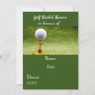 Golf Bridal Shower with golf ball Invitation