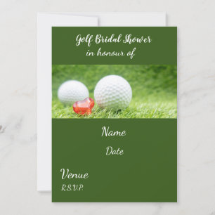 Golf Bridal Shower with golf ball Invitation