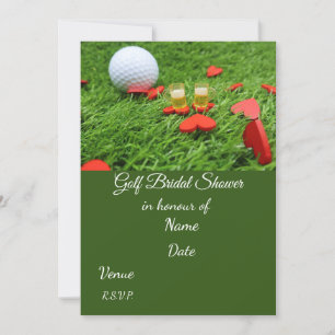 Golf Bridal Shower with golf ball  Save the Date Invitation