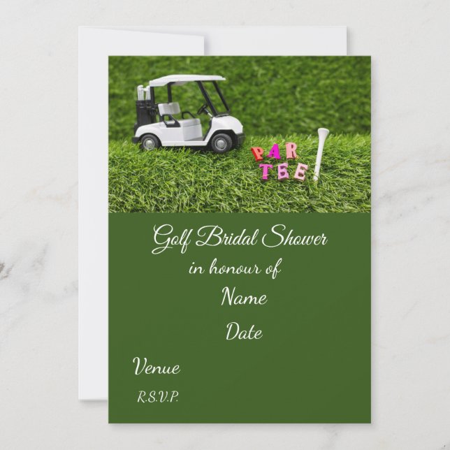 Golf Bridal Shower with golf ball  Save the Date Invitation (Front)