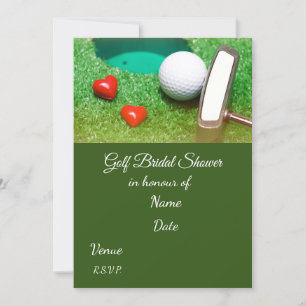 Golf Bridal Shower with golf ball  Save the Date Invitation