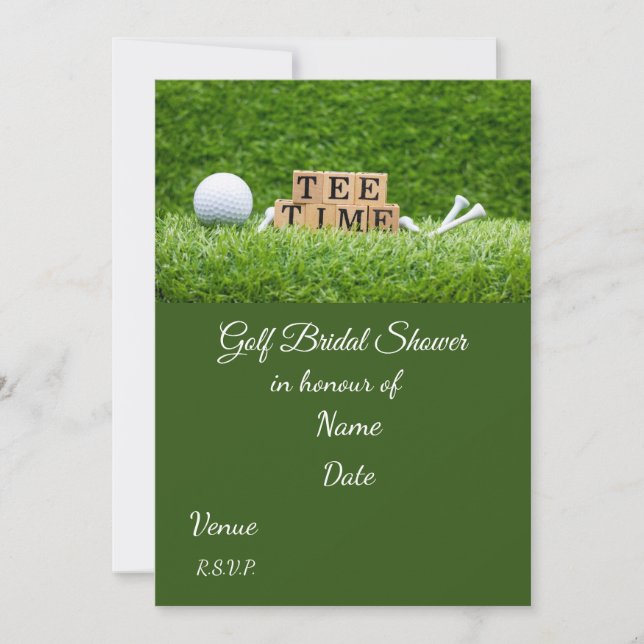 Golf Bridal Shower with golf ball  Save the Date Invitation (Front)