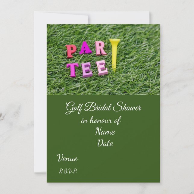 Golf Bridal Shower with golf ball  Save the Date Invitation (Front)