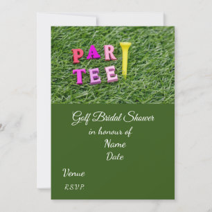 Golf Bridal Shower with golf ball  Save the Date Invitation
