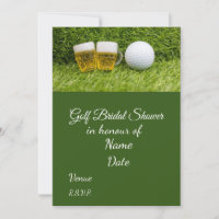 Golf Bridal Shower with golf ball Save the Date