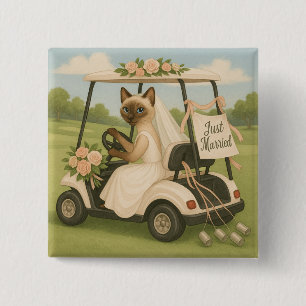 Golf Bride after Party  15 Cm Square Badge