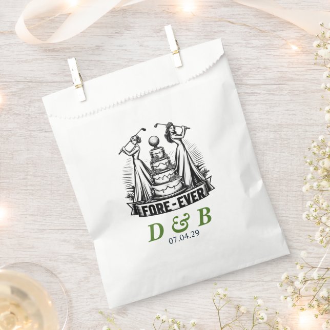 Golf Brides Wedding Favour Bags (Clipped)