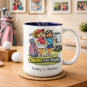 Golf Buddies Besties BFF Fun Personalized Mug