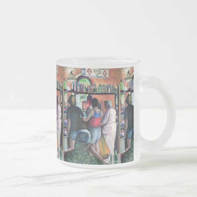 Golf Bufe, Budapest Frosted Glass Coffee Mug (Right)