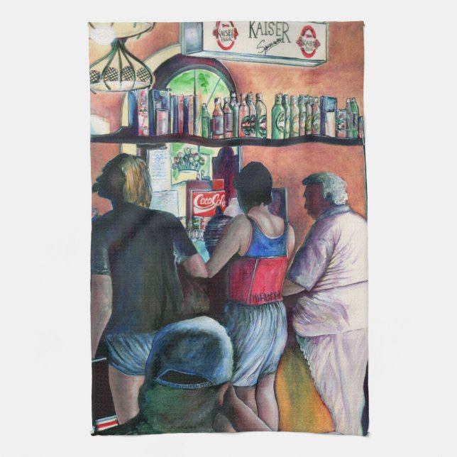 Golf Bufe, Budapest Tea Towel (Vertical)