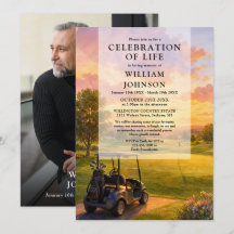 Golf Buggy Celebration of Life Funeral Photo
