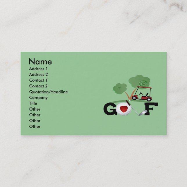 Golf Business Card (Front)