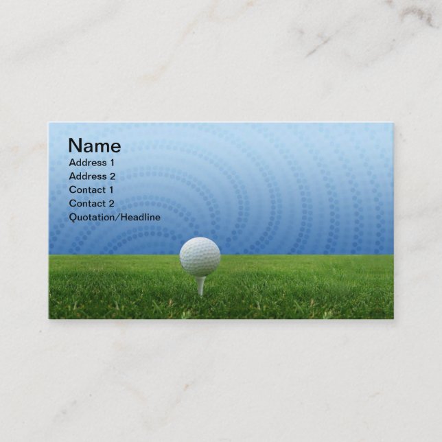 Golf Business Cards (Front)