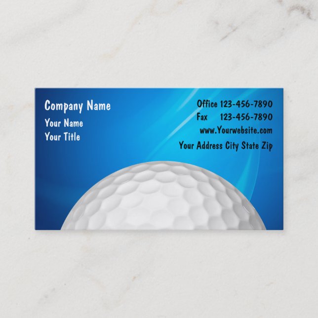 Golf Business Cards (Front)