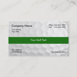 Golf Business Cards Logo Back
