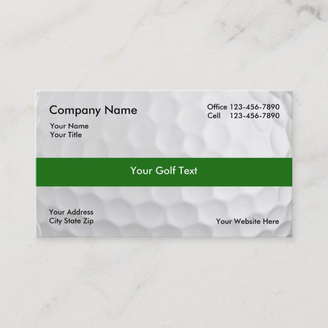 Golf Business Cards Logo Back (Front)