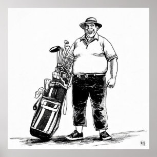 Golf Caddie - Golf Art Print