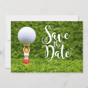 Golf caddy Save the Date Invitation