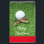 Golf Calendar with golf ball on green grass<br><div class="desc">Golf Calendar with golf ball on green grass designed by Thaninee</div>