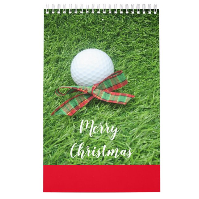 Golf Calendar with golf ball on green grass (Cover)