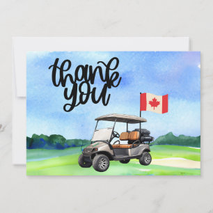 Golf Canada flag and ball for golfer thank you 
