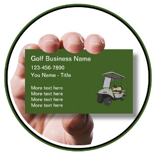 Golf Car Theme Editable Business Cards 