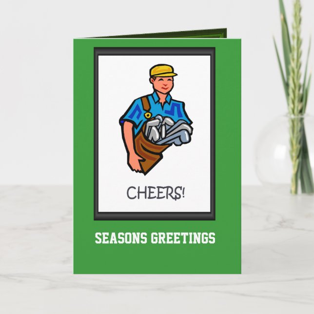 Golf cards,Choice of clubs Holiday Card (Front)