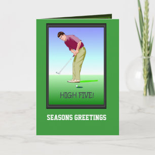 Golf cards, Golfer Holiday Card