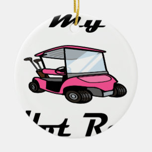 golf cart3 ceramic tree decoration