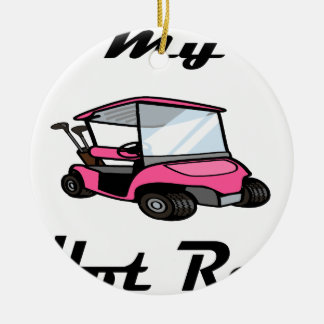 golf cart3 ceramic tree decoration