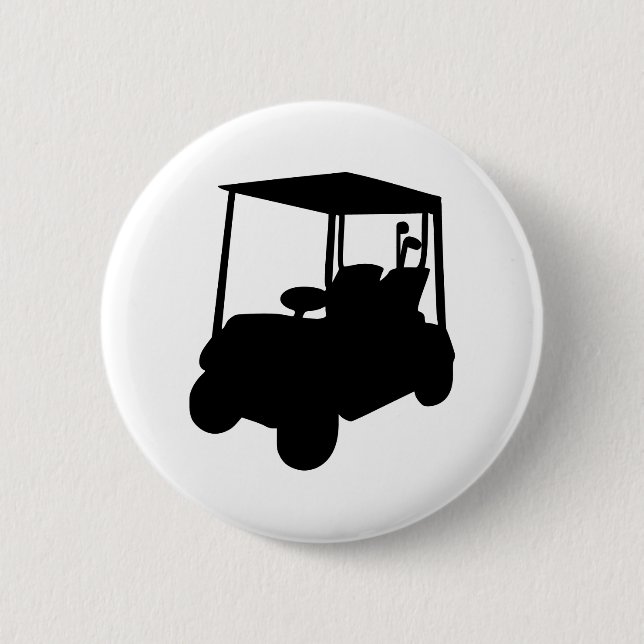Golf Cart 6 Cm Round Badge (Front)
