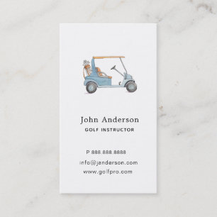 Golf Cart and Bag Golf pro or Instructor  Business Card