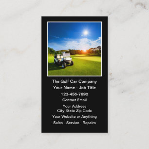Golf Cart And Golf Car Theme Business Card