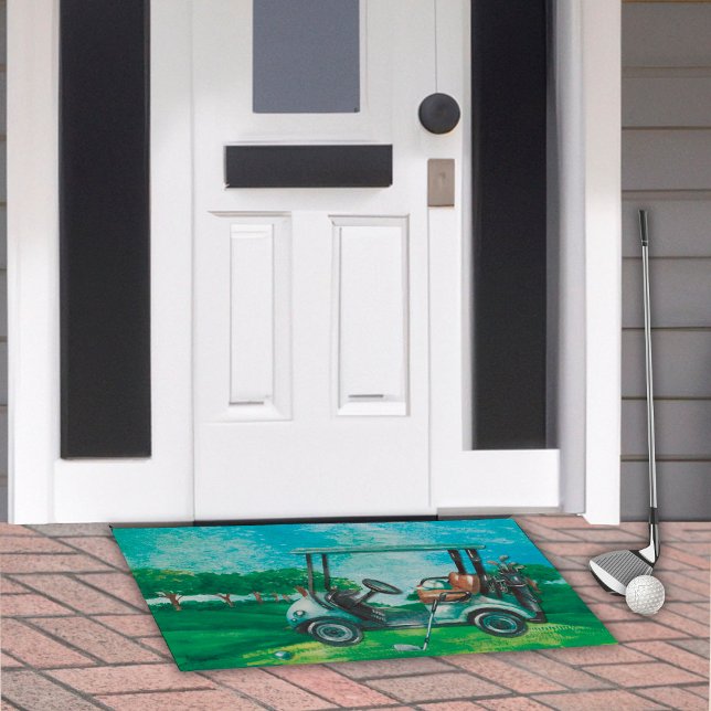 Golf Cart Ball Golfing Doormat (Creator Uploaded)