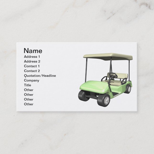 Golf Cart Business Card (Front)
