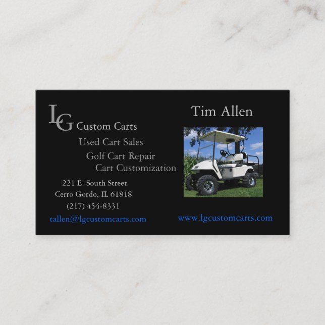 Golf Cart Business Card (Front)