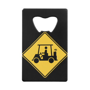Golf Cart Caution Sign