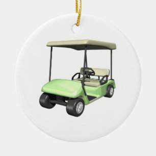 Golf Cart Ceramic Tree Decoration