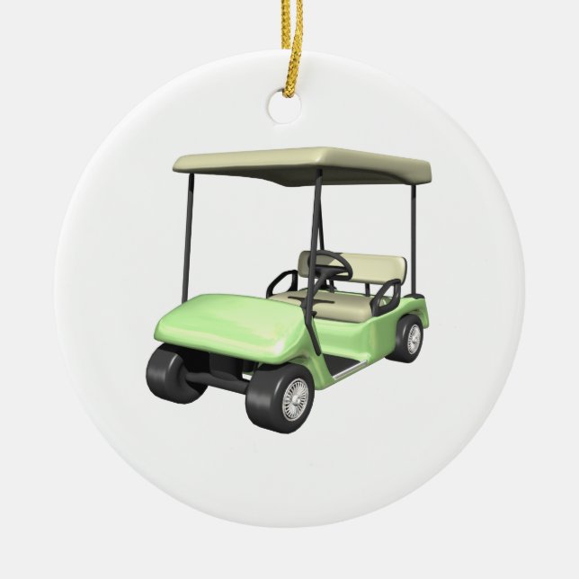 Golf Cart Ceramic Tree Decoration (Front)
