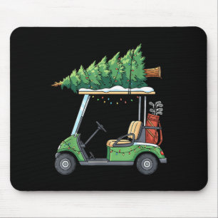 Golf Cart Christmas Tree Lights Funny For Men Wome Mouse Mat