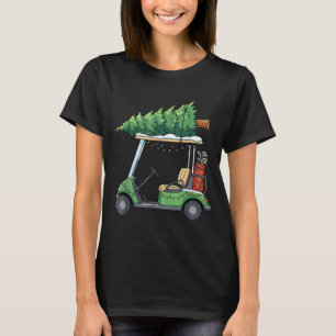 Golf Cart Christmas Tree Lights Funny For Men Wome T-Shirt